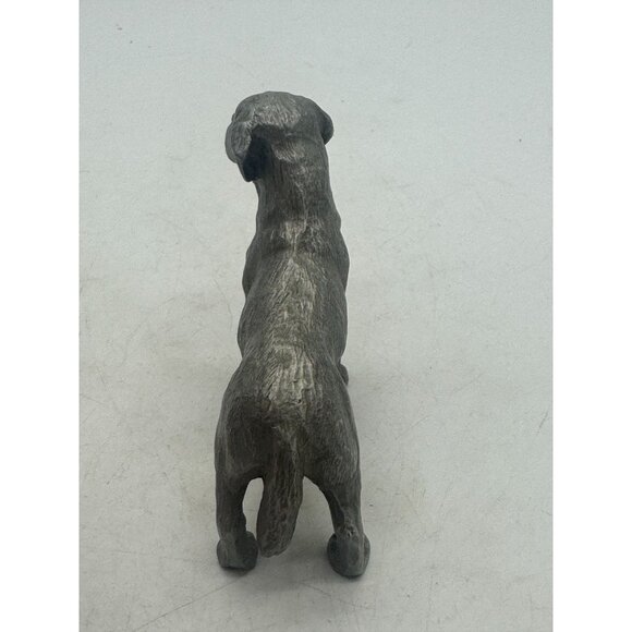 Miniature Rawcliffe Pewter Dog Figurine St Bernard Newfoundland Newfie with Tong - Picture 4 of 7